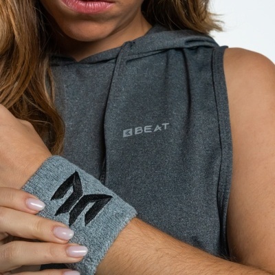 T-shirt sem Mangas com Capuz Beat4 (Cinzento escuro)