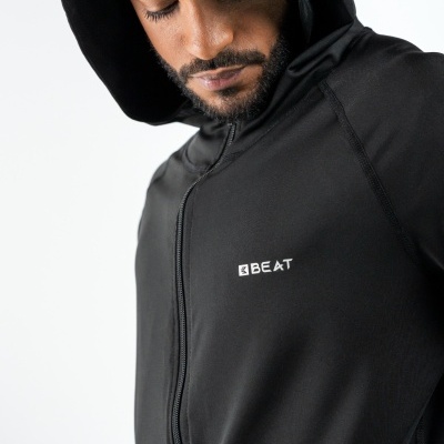 Casaco Desportivo com Capuz (Preto)