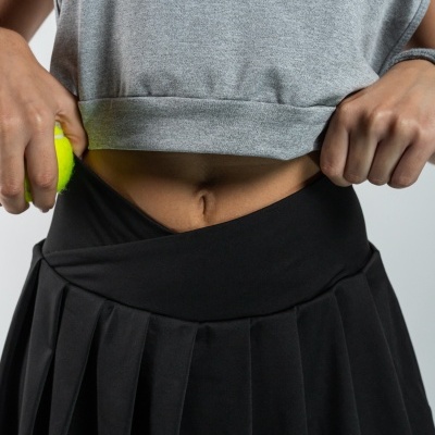 Saia de Padel Plissada Beat4 (Preto/Cinza)
