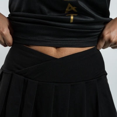 Saia de Padel Plissada Beat4  (Preto/Dourado)