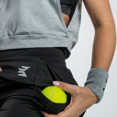 Saia de Padel Plissada Beat4 (Preto/Cinza)