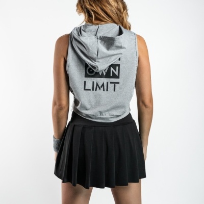 T-shirt sem Mangas com Capuz Beat4 (Cinza)