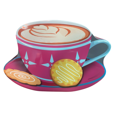 Caixa metal Capuccino rosa Grande