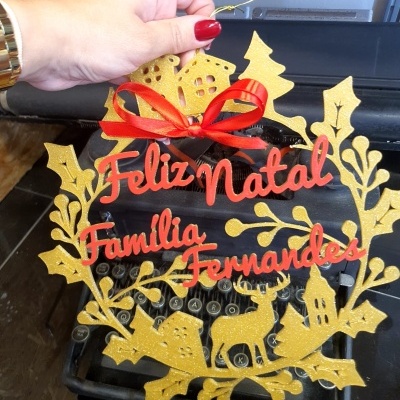 BOLA DE NATAL PERSONALIZÁVEL (modelo3) XL 25cm