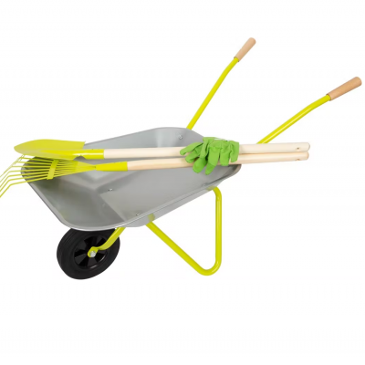 Carrinho de mão com acessórios