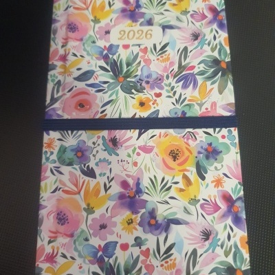 Agenda 2026 slim flores white