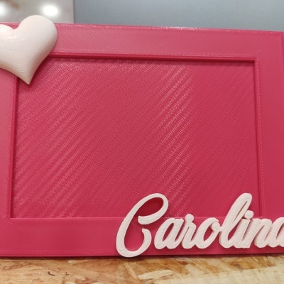 Moldura coração e nome