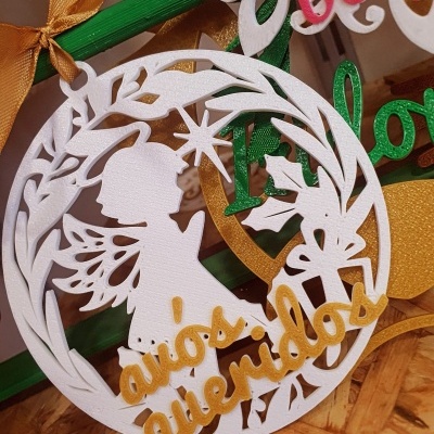 BOLA DE NATAL PERSONALIZÁVEL anjo