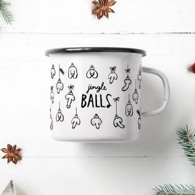 Caneca esmalte JINGLE BALLS