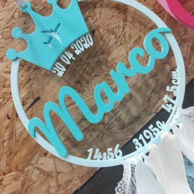 Caçador sonhos Nome e dados de nascimento azul