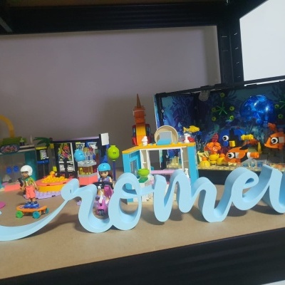 Nome 3D aprox. 30cm c/estrela