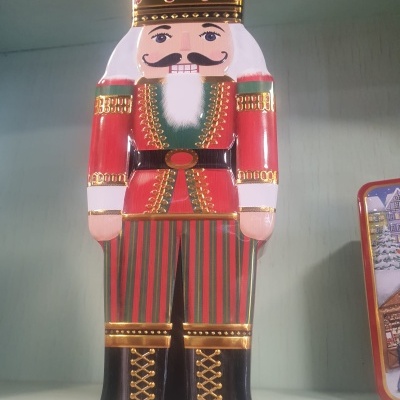 Caixa de metal Quebra Nozes vermelho