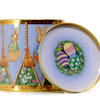 Caixa de metal  tambor coelho