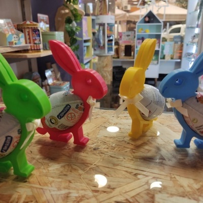 Coelho (impressão 3D) com Ovo chocolate