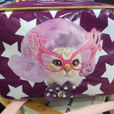 Mala de alça gata de óculos