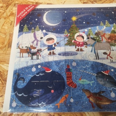 Pictura postal puzzle Natal gelo