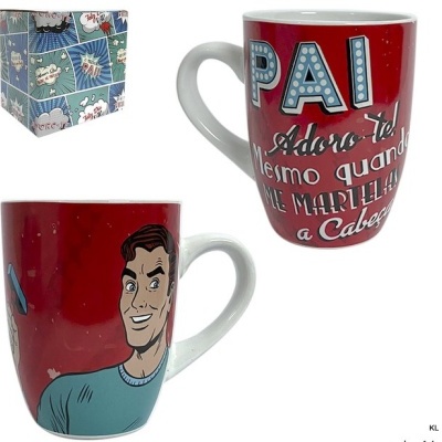 Caneca abaulada vintage PAI verm
