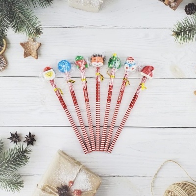 Lápis com borracha Natal