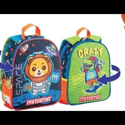 Mochila Mitama dupla face espaço/dino