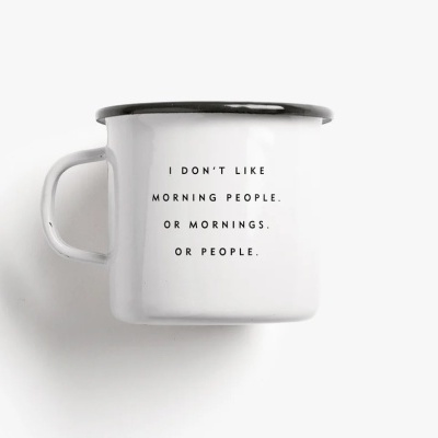 Caneca esmalte - Morning People