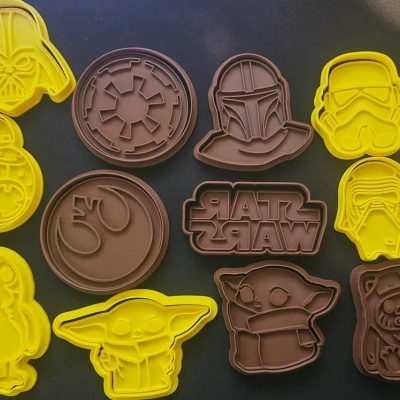 kit cortantes e carimbo bolachas Star Wars