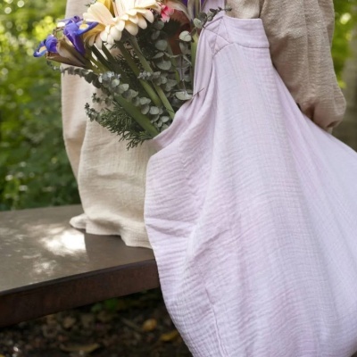 Tote bag oversize algodão GOTS lilac