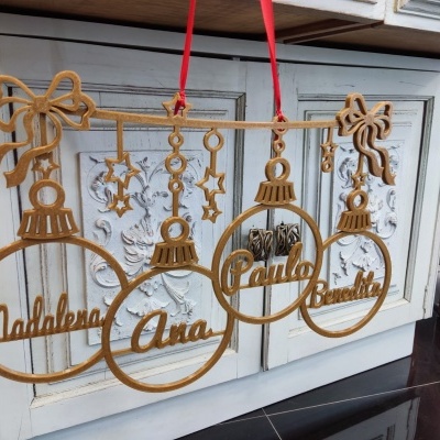 Kit Bolas de Natal Família