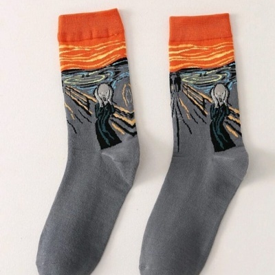 Meias O Grito de Munch