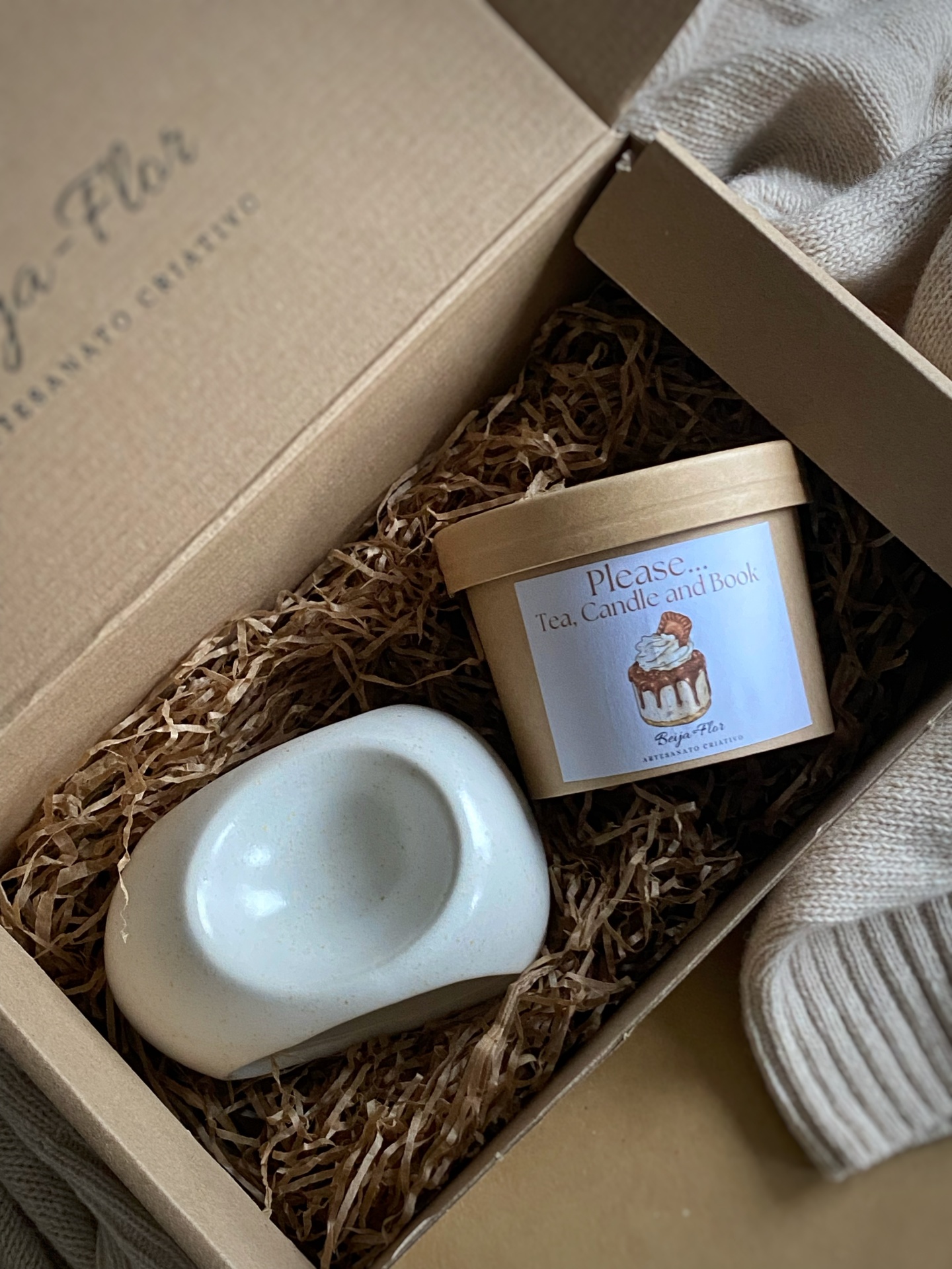 Box  - Please...Tea, Candle and Book