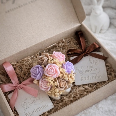 Box Arranjo Floral coelho Padrinhos