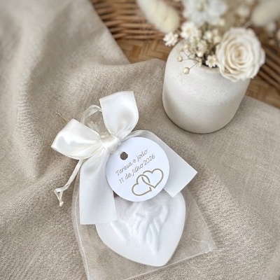 Lembrança - Coração com aliança Gesso perfumado