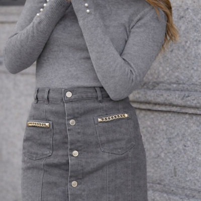 Camisola S7161 punho c/ Pérolas