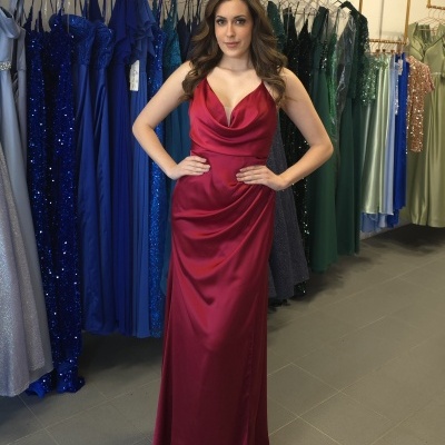 Vestido "Eliane" Azul Acinzentado