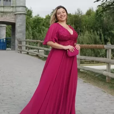 Vestido "Andreia" TG Borgonha