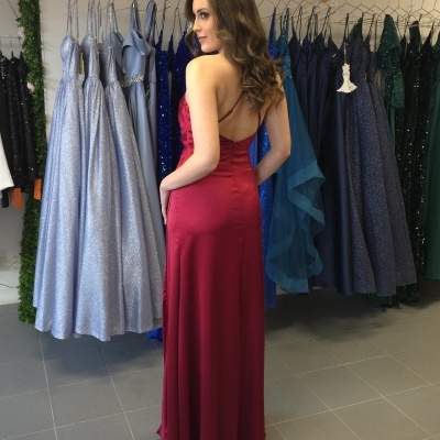 Vestido "Eliane" Azul Acinzentado