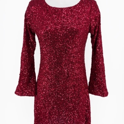 Vestido Lantejoulas c/ Laço costas