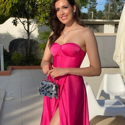 Vestido "Evelyne" Fushia