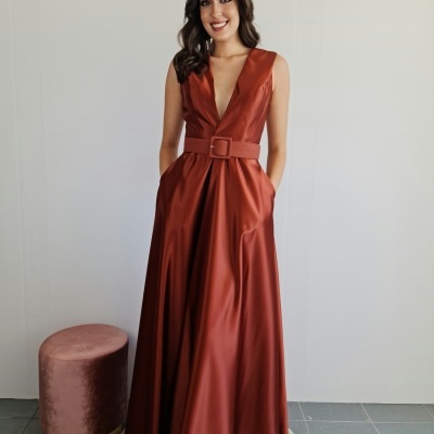 Vestido "Mercedes" Terracota