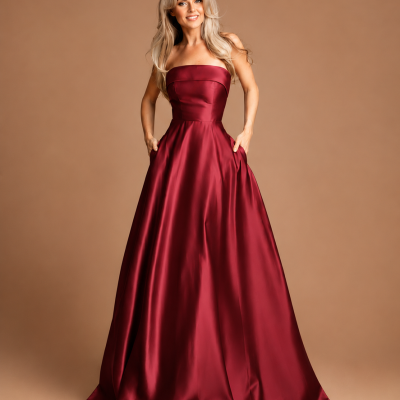 Vestido "ALIZEE" - Bordô