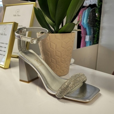 Sandália Brilhos Prateada