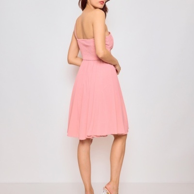 Vestido Cátia Curto - Rosa Velho