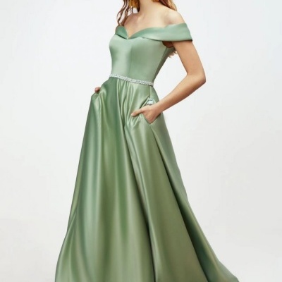 Vestido "Áurea" Verde Olive TG