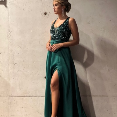 Vestido "Simone" Verde Garrafa