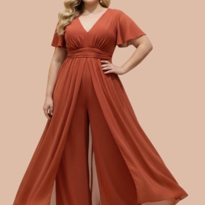 Macacão/Vestido "Louise " - Terracota