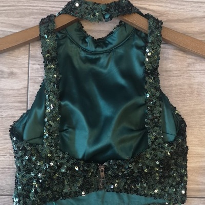 Top "Carlota" Verde Garrafa