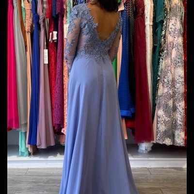 Vestido "Letícia" TG Azul Metalizado