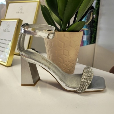 Sandália Brilhos Prateada