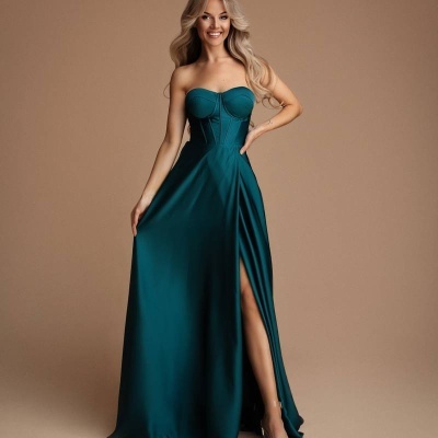 Vestido "Evelyne" - Petróleo
