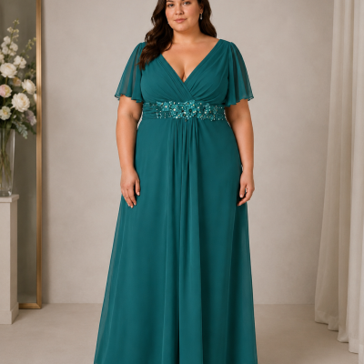 Vestido "Melanie" TG Verde Garrafa