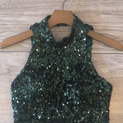 Top "Carlota" Verde Garrafa